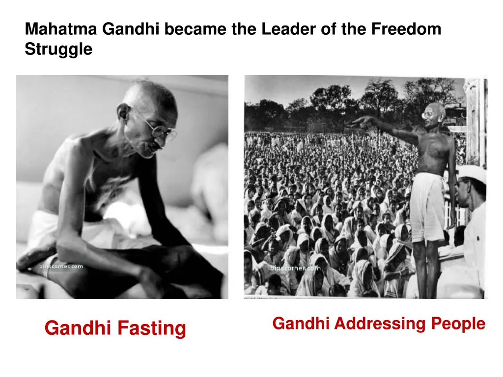 mahatma gandhi became the leader of the freedom