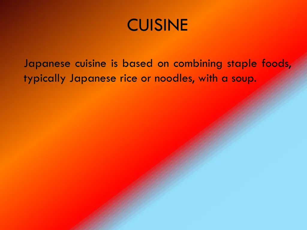 cuisine