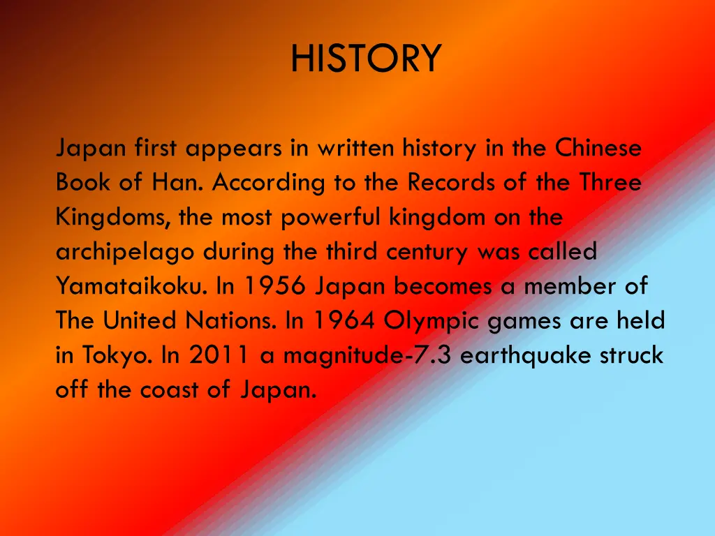 history