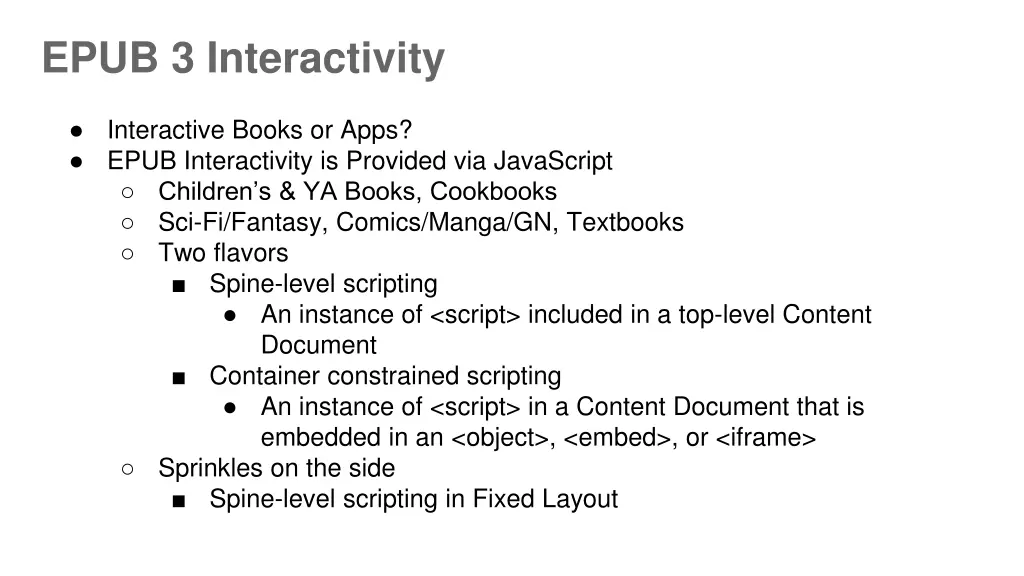 epub 3 interactivity