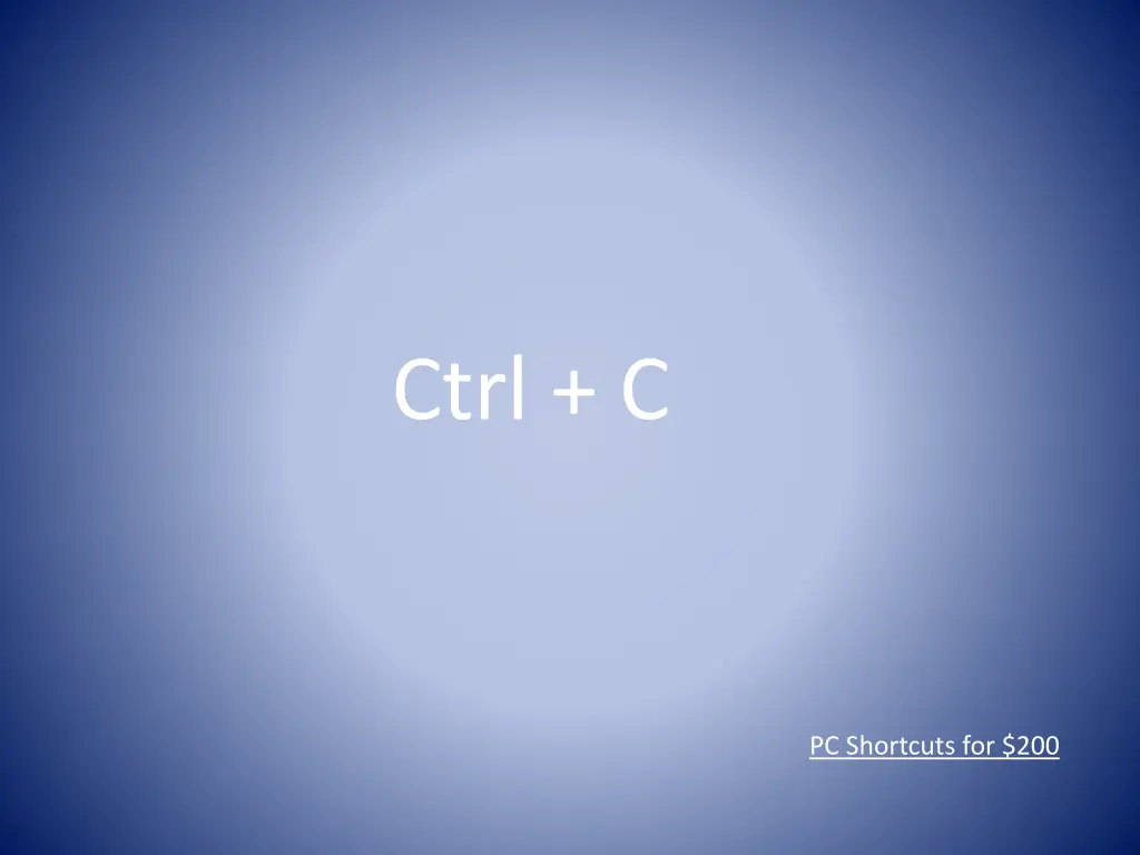 ctrl c