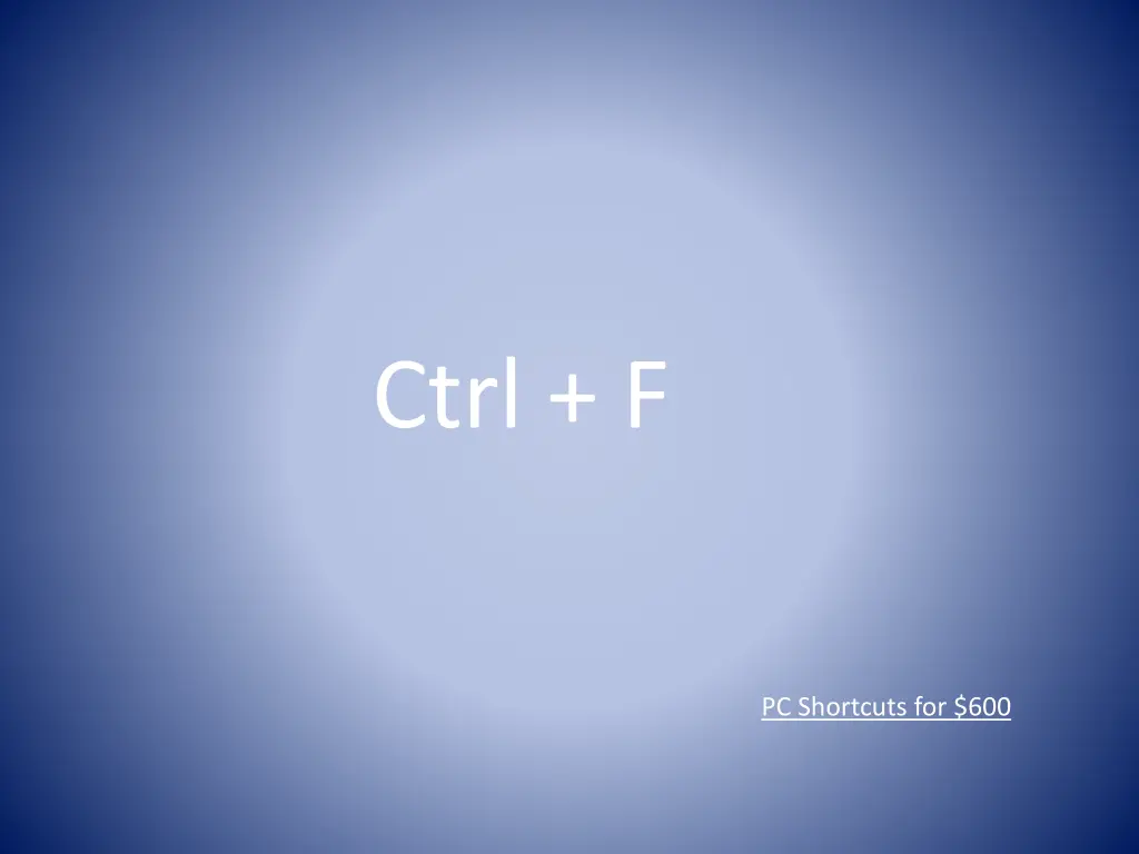 ctrl f