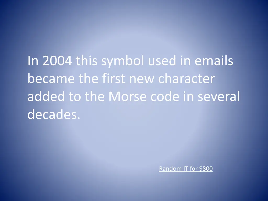 in 2004 this symbol used in emails became