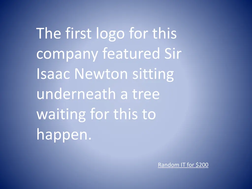 the first logo for this company featured