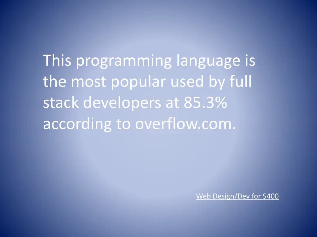 this programming language is the most popular