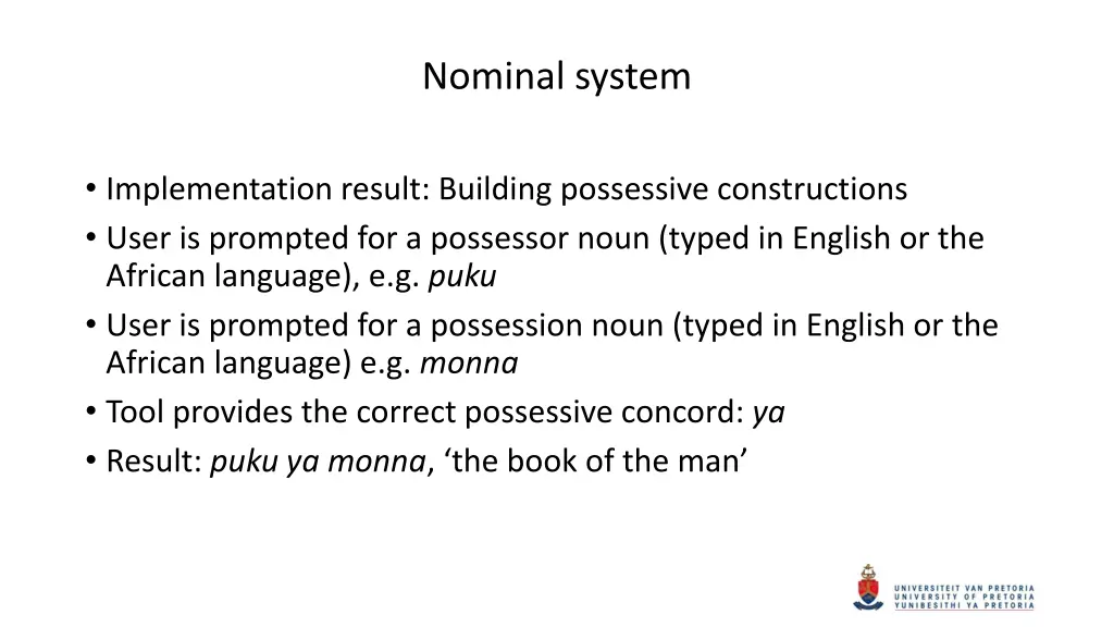 nominal system