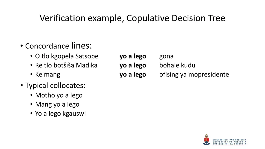 verification example copulative decision tree