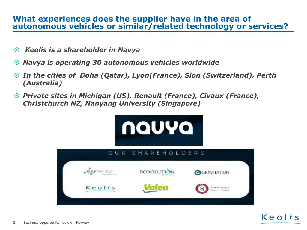 what experiences does the supplier have