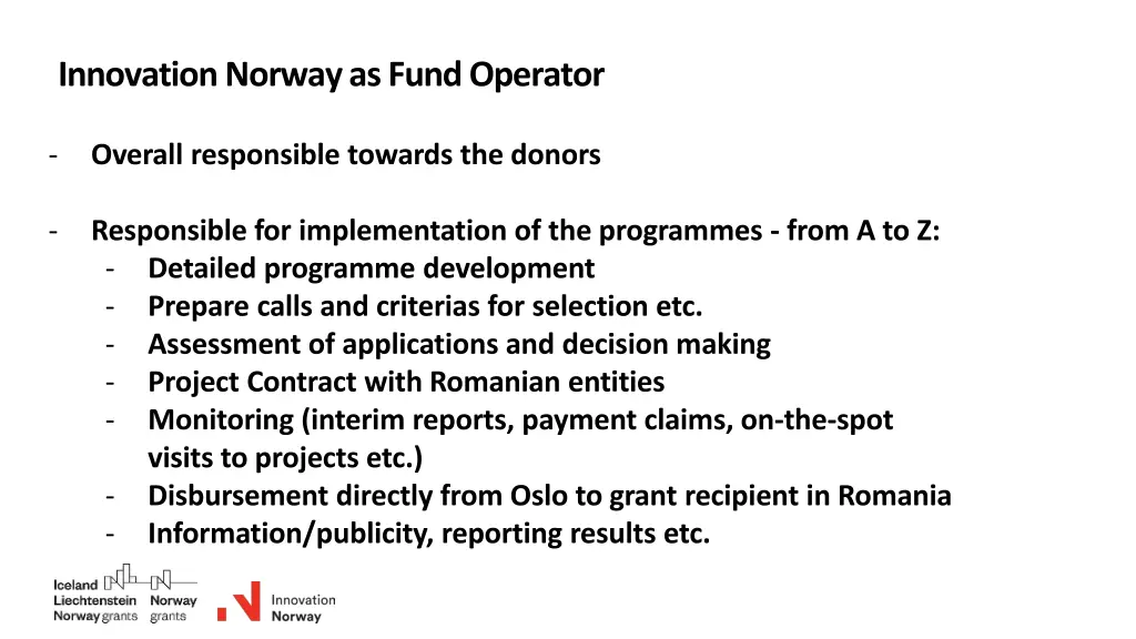 innovationnorway as fund operator