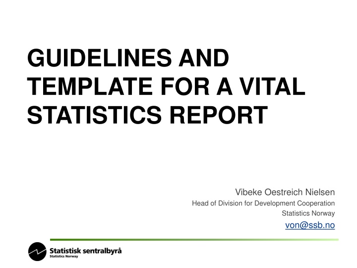 guidelines and template for a vital statistics