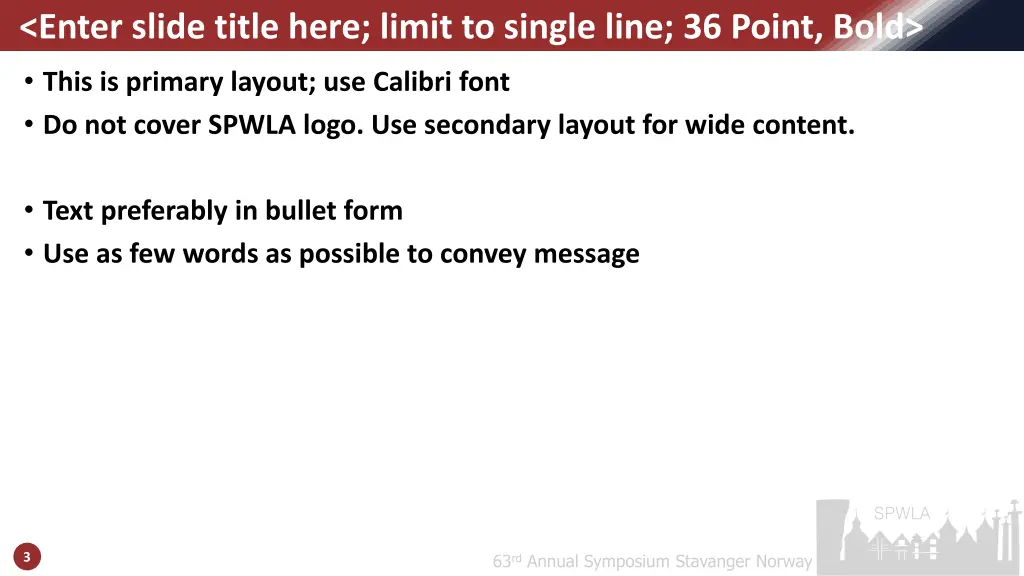 enter slide title here limit to single line