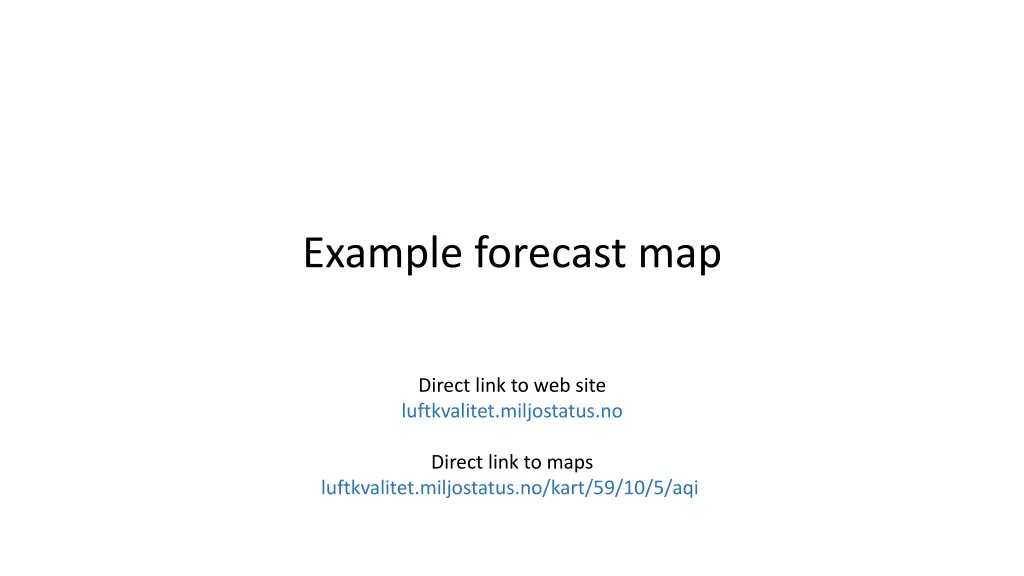 example forecast map