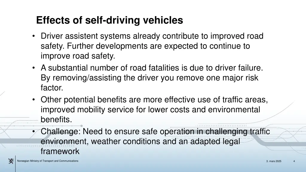 effects of self driving vehicles