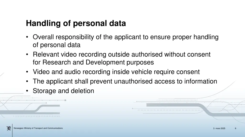 handling of personal data