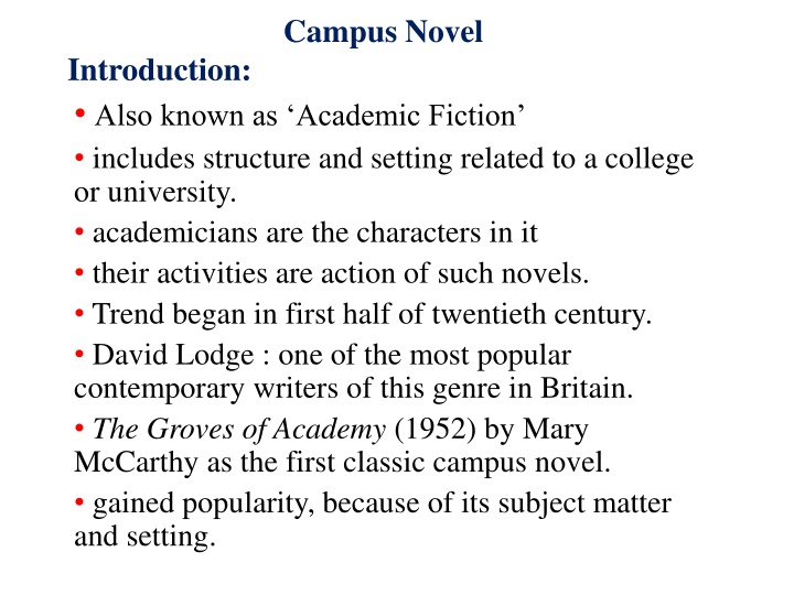 campus novel