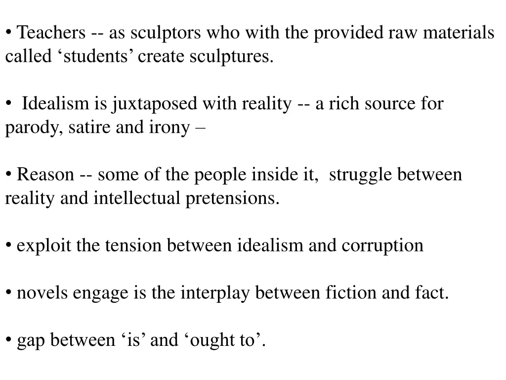 teachers as sculptors who with the provided