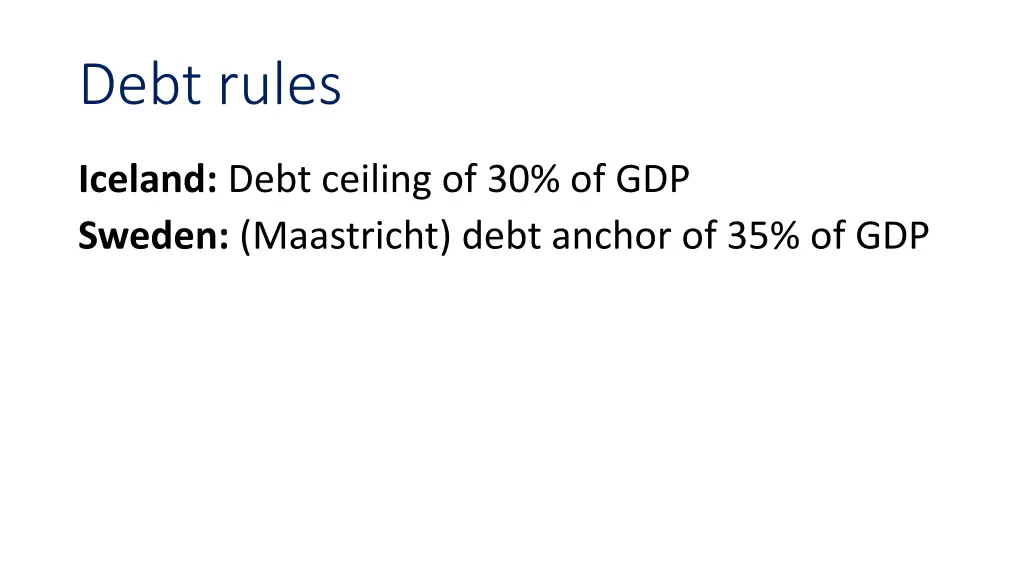 debt rules