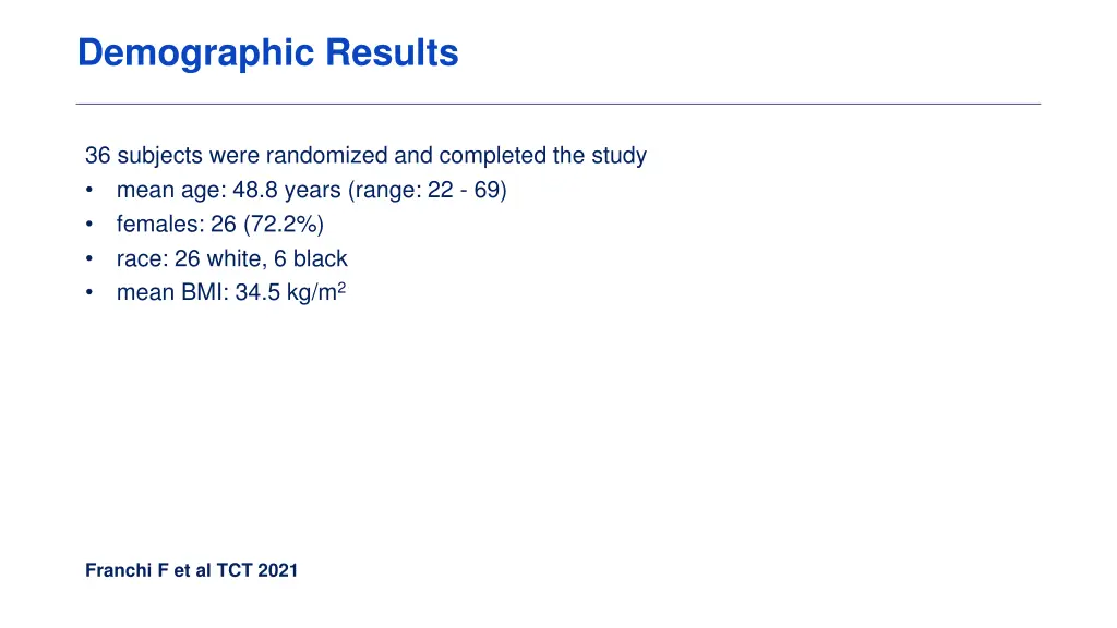demographic results