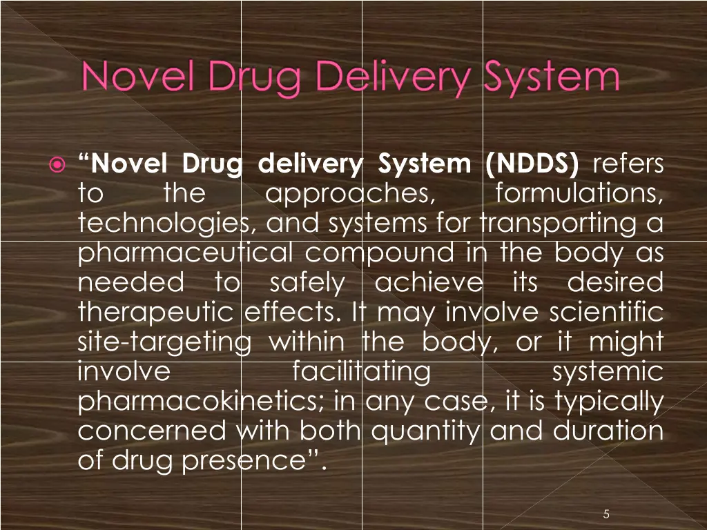 novel drug delivery system 1
