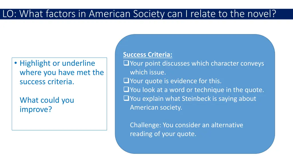 lo what factors in american society can i relate 5