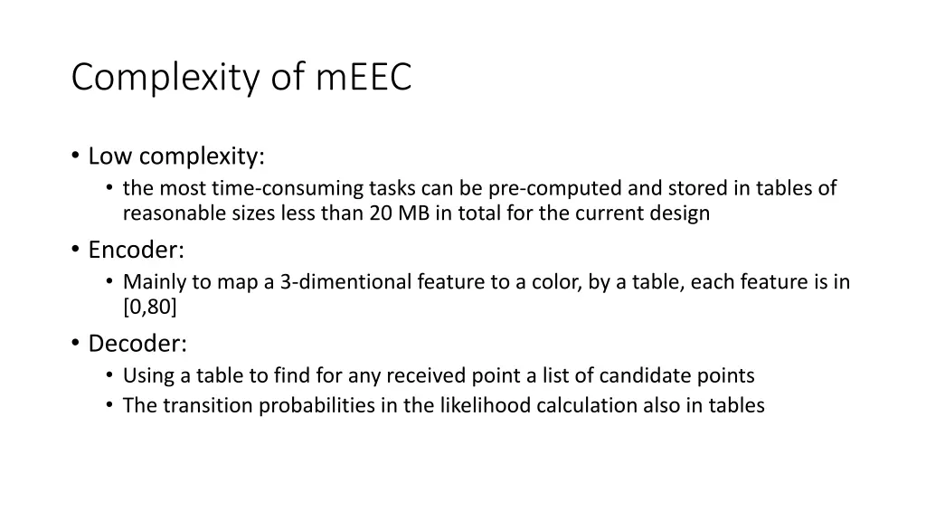 complexity of meec