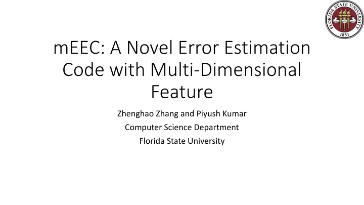 meec a novel error estimation code with multi