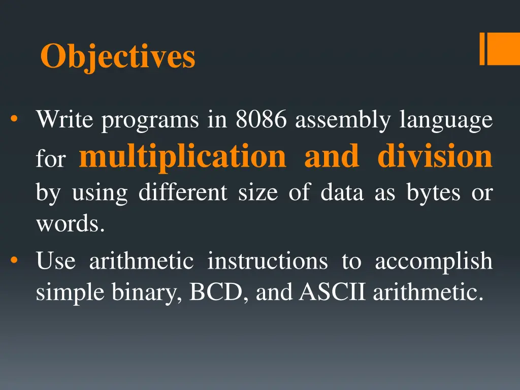 objectives