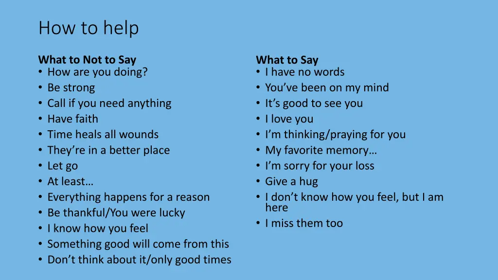 how to help