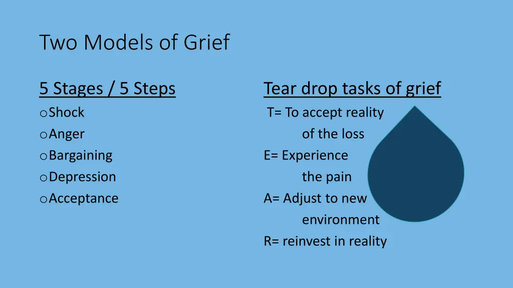 two models of grief