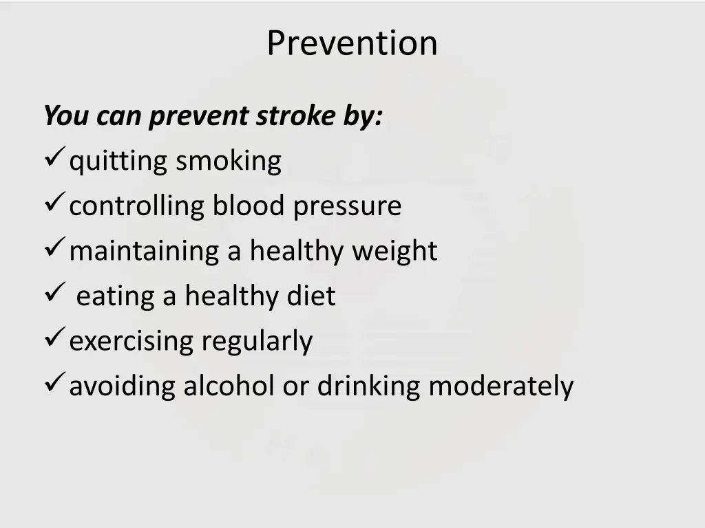 prevention
