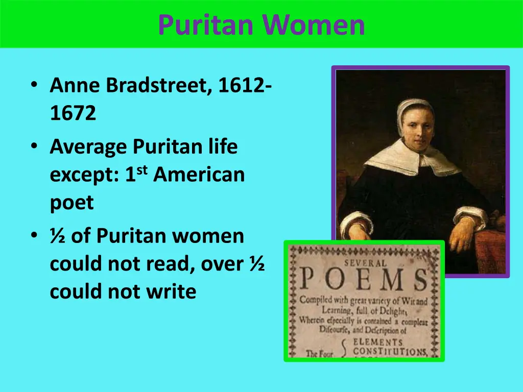 puritan women
