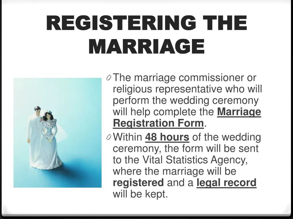 registering registering the marriage marriage