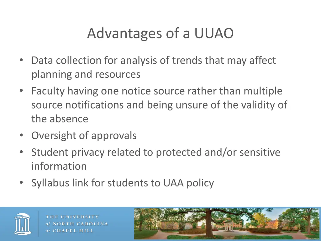 advantages of a uuao