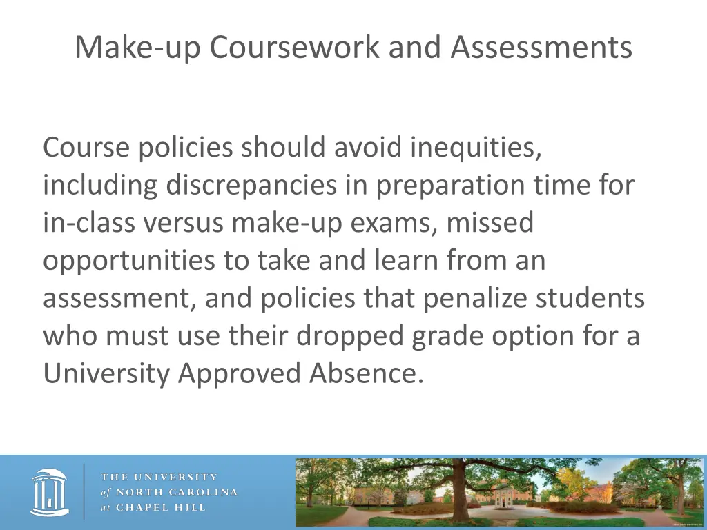 make up coursework and assessments 1