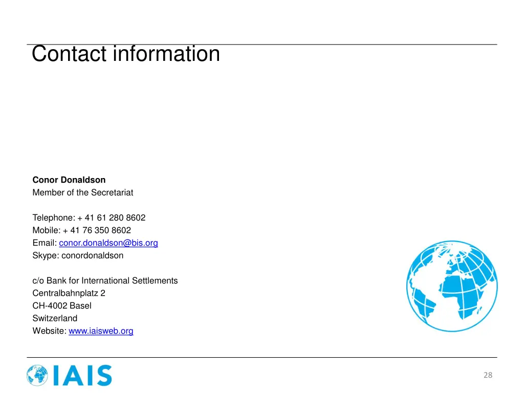 contact information