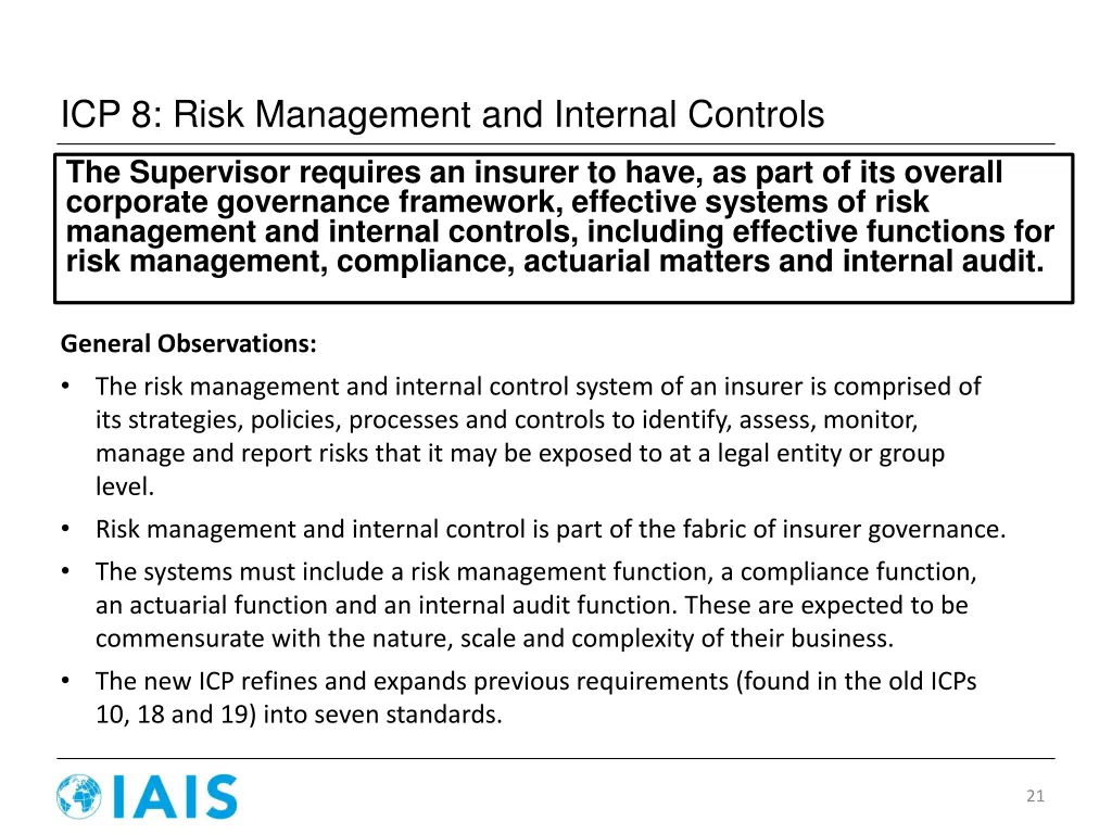 icp 8 risk management and internal controls