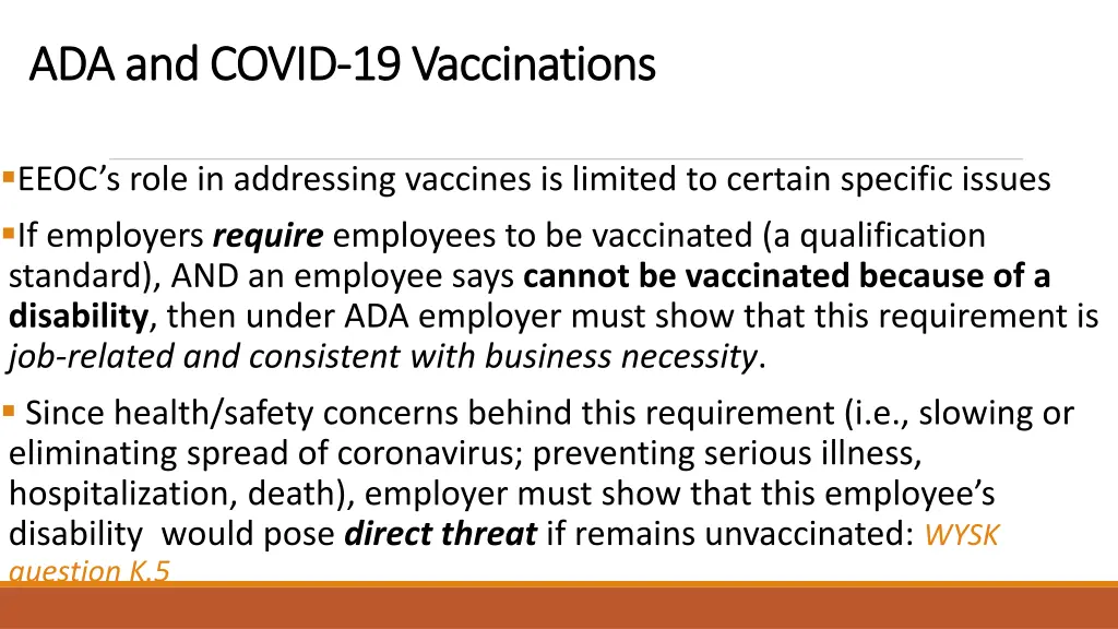 ada and covid ada and covid 19 vaccinations eeoc