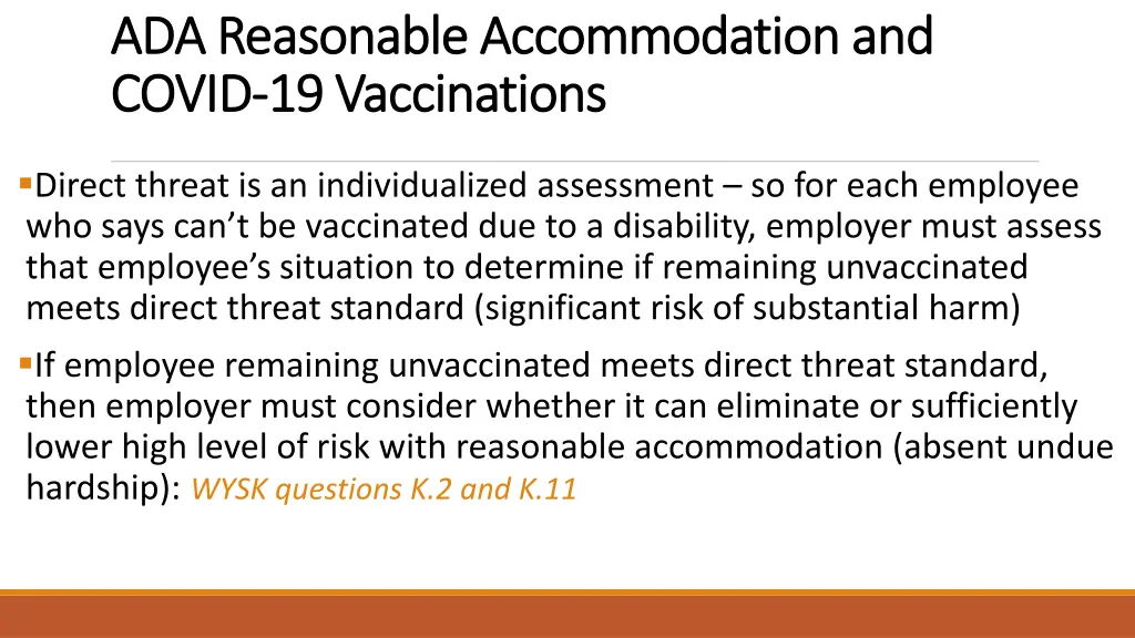 ada reasonable accommodation and ada reasonable