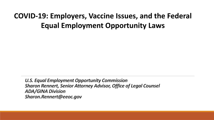 covid 19 employers vaccine issues and the federal