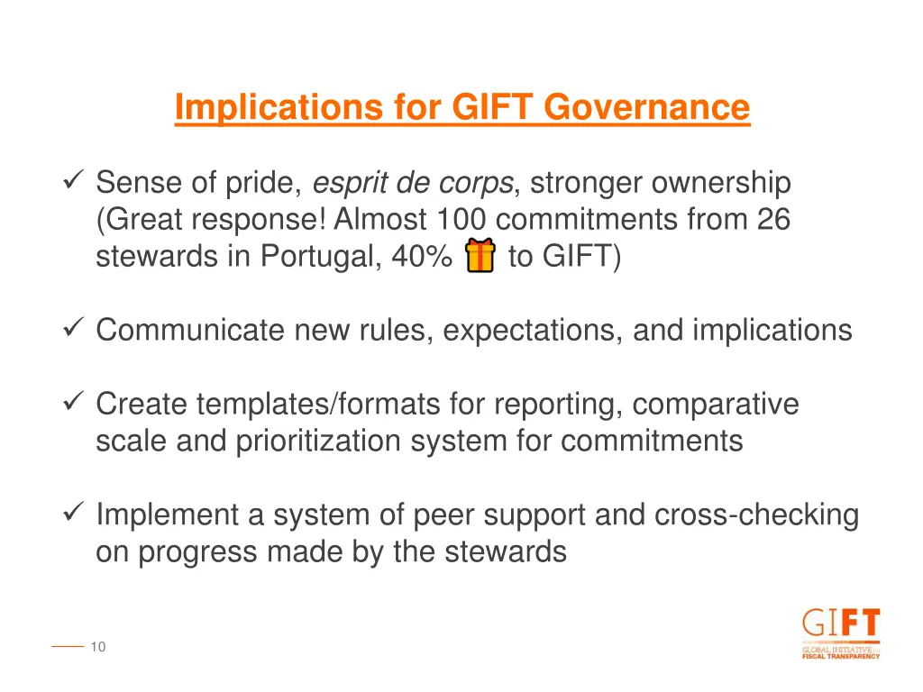 implications for gift governance