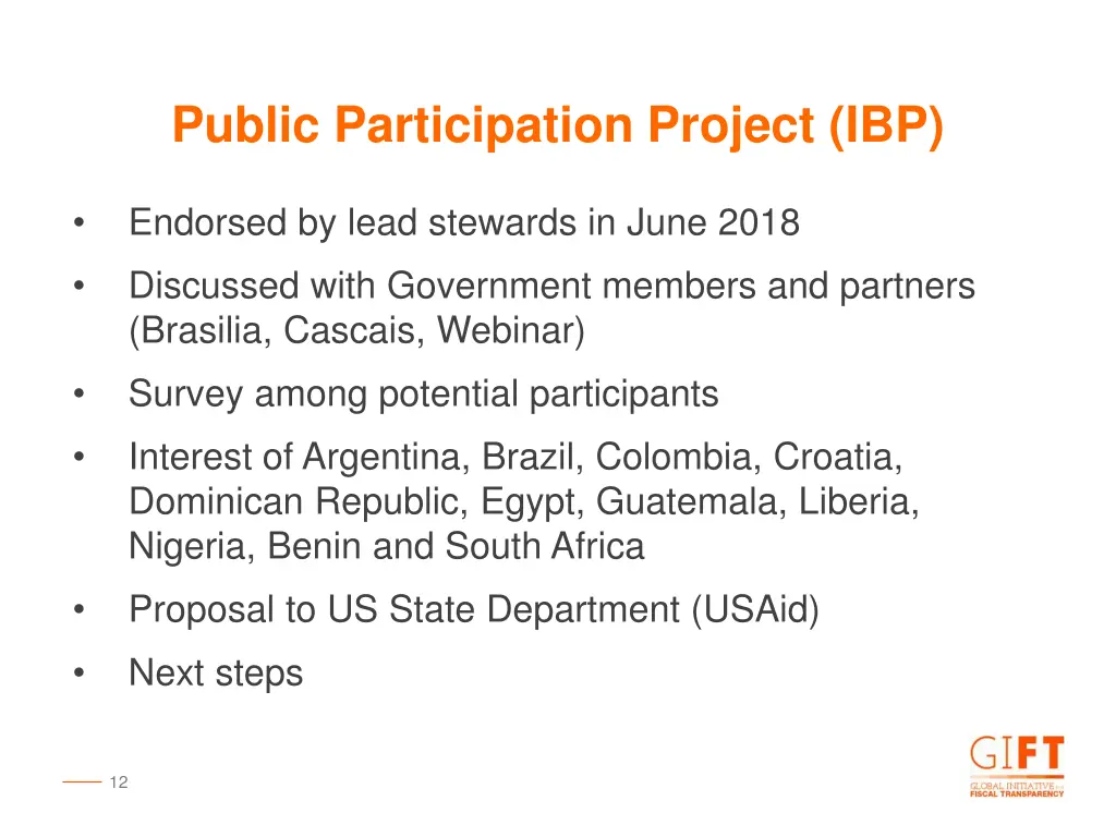 public participation project ibp