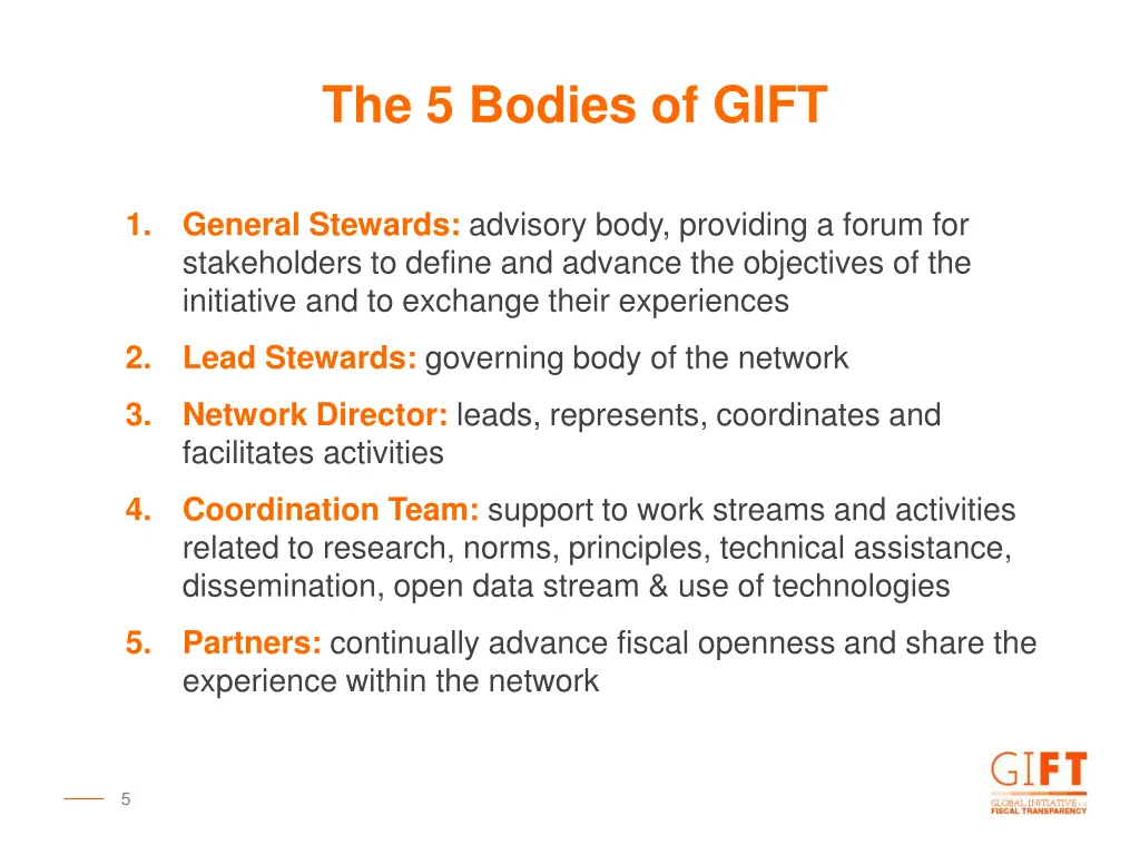 the 5 bodies of gift