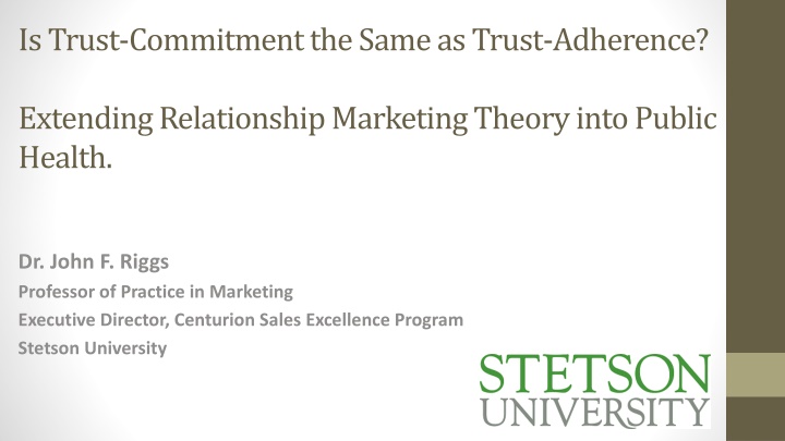 is trust commitment the same as trust adherence