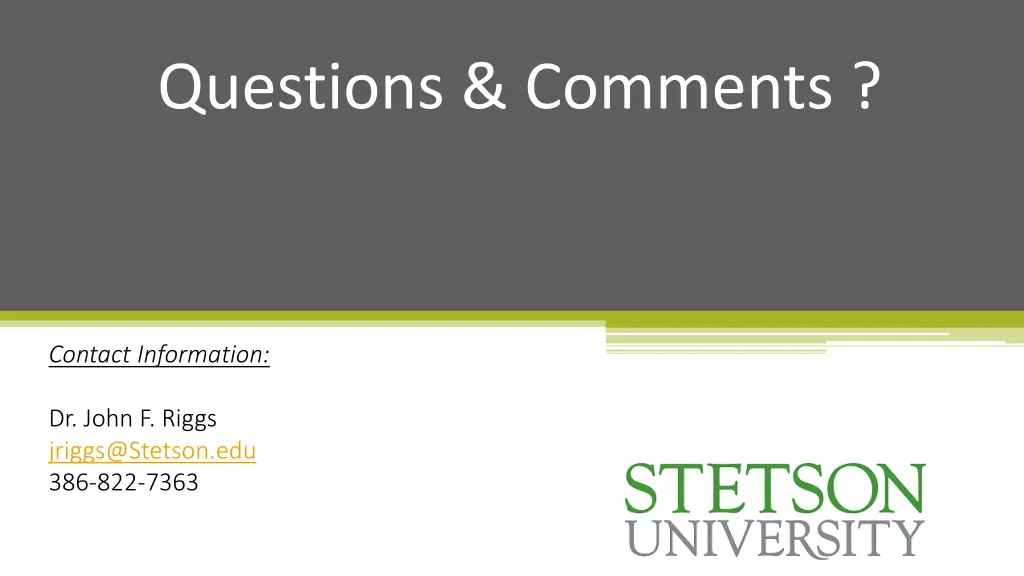 questions comments