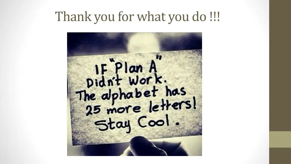 thank you for what you do