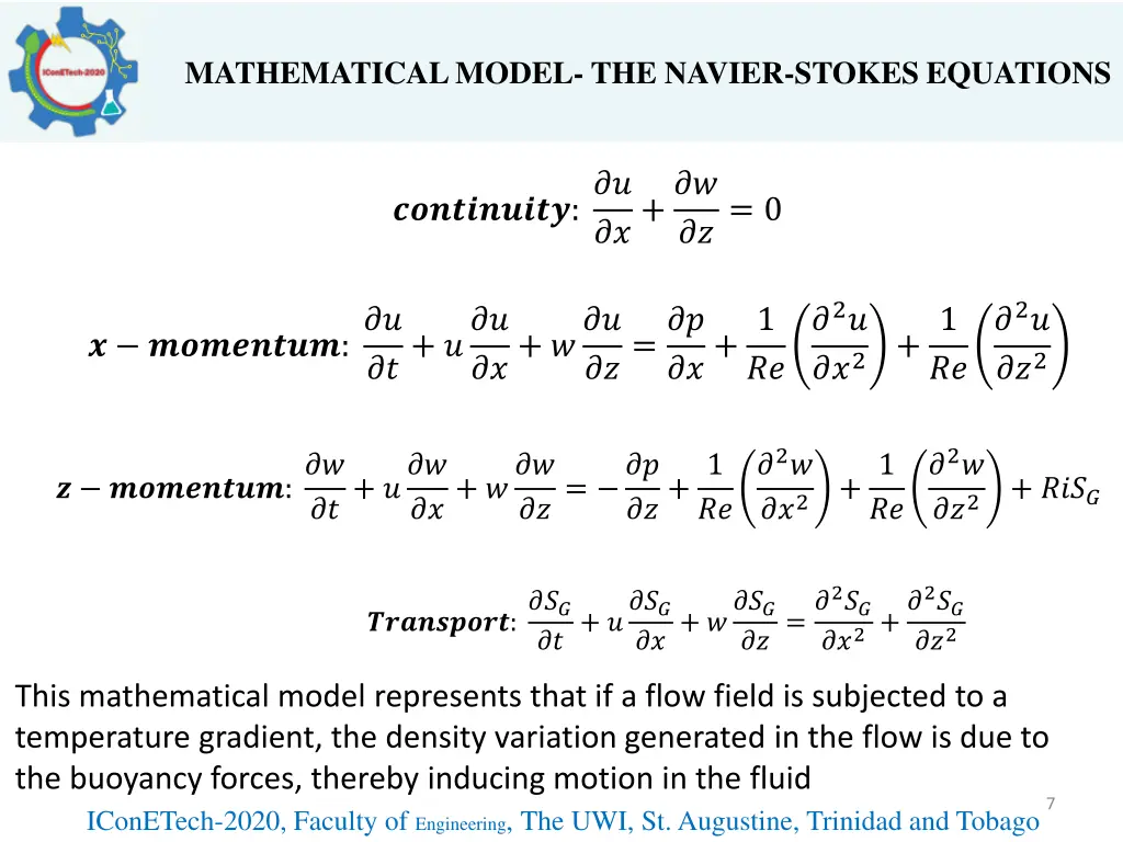 mathematical model the navier stokes equations
