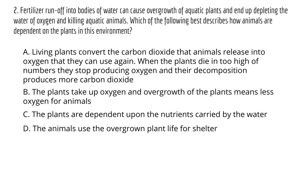 2 fertilizer run off into bodies of water
