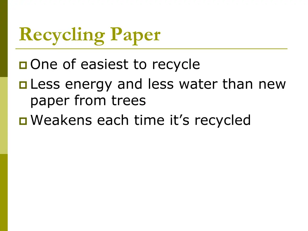 recycling paper