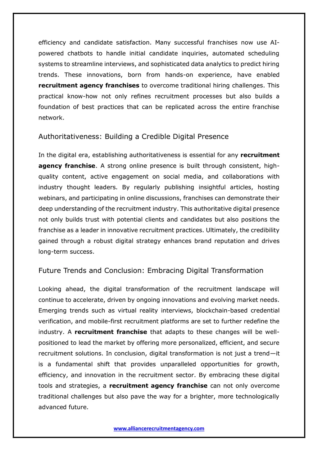 efficiency and candidate satisfaction many