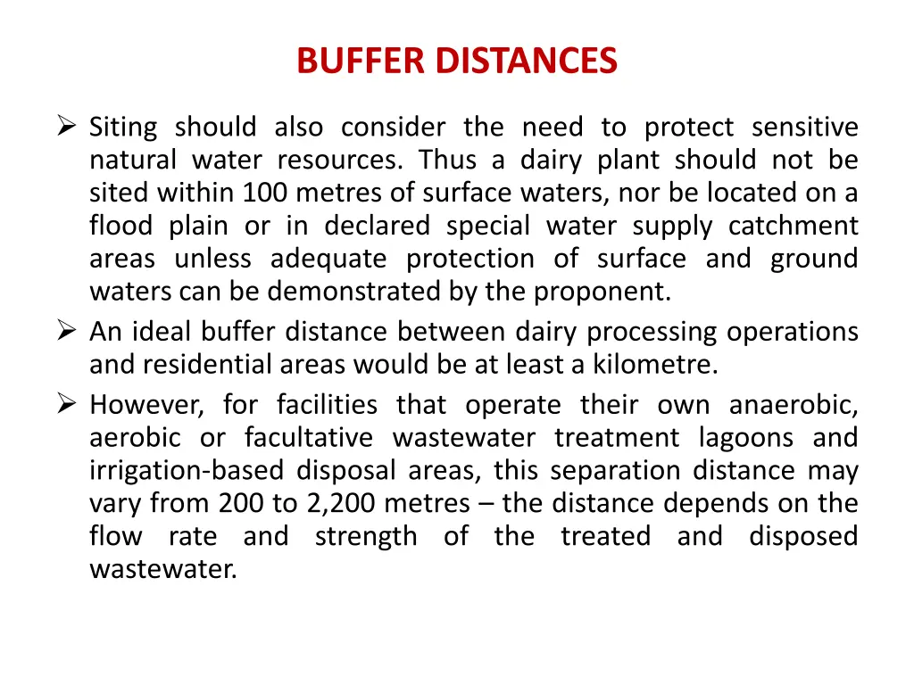 buffer distances 1